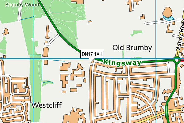 DN17 1AH map - OS VectorMap District (Ordnance Survey)