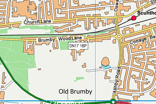 DN17 1BP map - OS VectorMap District (Ordnance Survey)