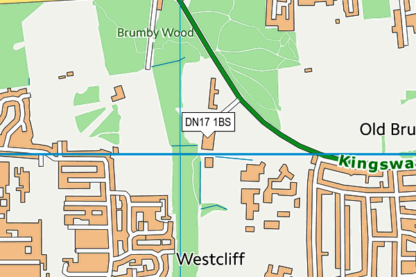 DN17 1BS map - OS VectorMap District (Ordnance Survey)