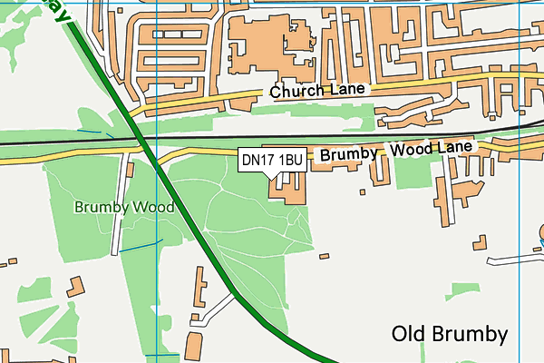 DN17 1BU map - OS VectorMap District (Ordnance Survey)