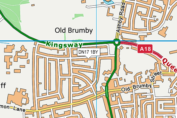 DN17 1BY map - OS VectorMap District (Ordnance Survey)