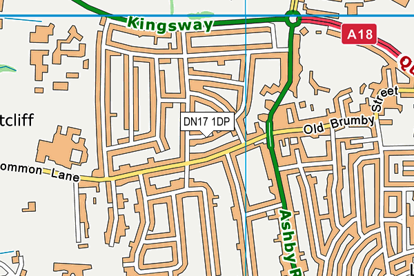 DN17 1DP map - OS VectorMap District (Ordnance Survey)