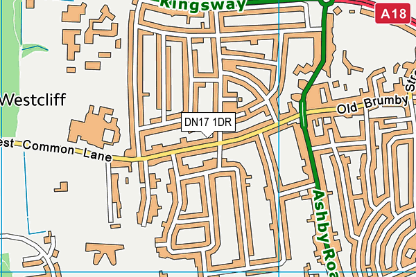DN17 1DR map - OS VectorMap District (Ordnance Survey)