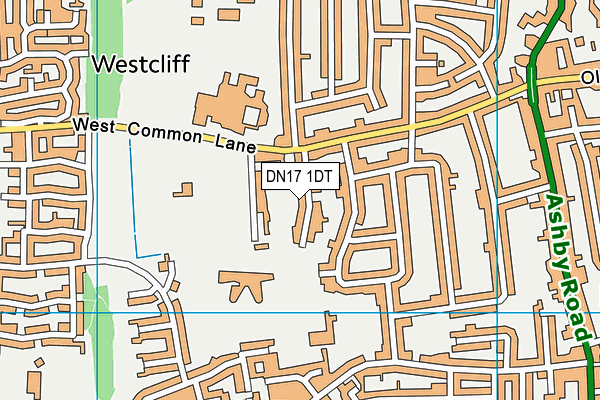 DN17 1DT map - OS VectorMap District (Ordnance Survey)