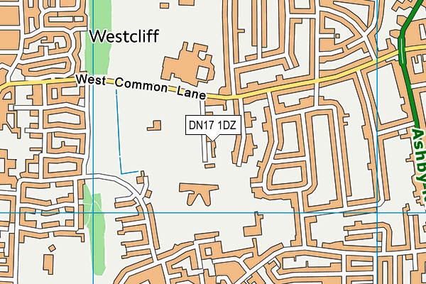 DN17 1DZ map - OS VectorMap District (Ordnance Survey)