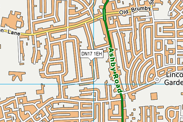 DN17 1EH map - OS VectorMap District (Ordnance Survey)