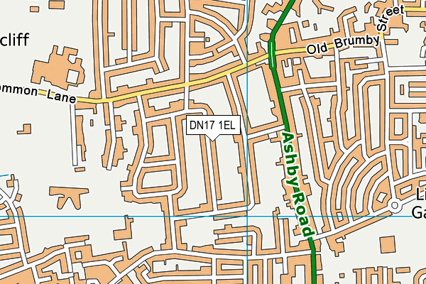 DN17 1EL map - OS VectorMap District (Ordnance Survey)