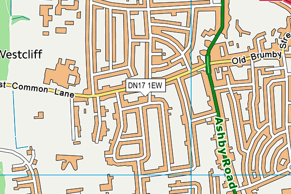 DN17 1EW map - OS VectorMap District (Ordnance Survey)