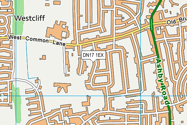 DN17 1EX map - OS VectorMap District (Ordnance Survey)