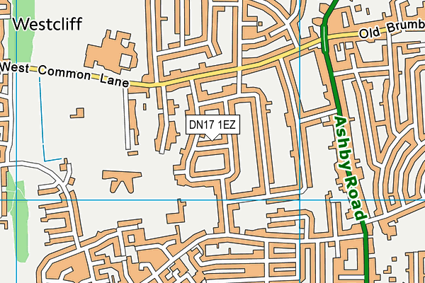 DN17 1EZ map - OS VectorMap District (Ordnance Survey)