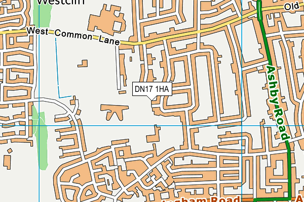 Thomas Sumpter Comprehensive School (Closed) map (DN17 1HA) - OS VectorMap District (Ordnance Survey)