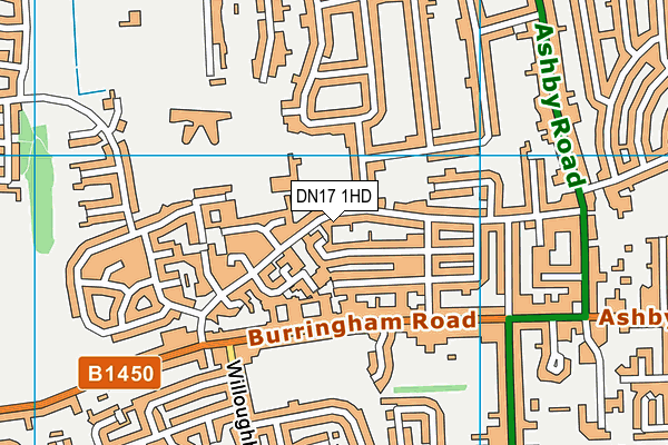 DN17 1HD map - OS VectorMap District (Ordnance Survey)