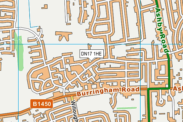 Priory Lane Community School map (DN17 1HE) - OS VectorMap District (Ordnance Survey)