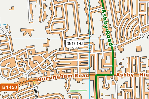 DN17 1HJ map - OS VectorMap District (Ordnance Survey)