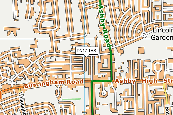 DN17 1HS map - OS VectorMap District (Ordnance Survey)