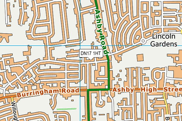 DN17 1HT map - OS VectorMap District (Ordnance Survey)