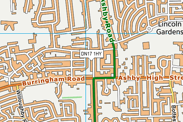 DN17 1HY map - OS VectorMap District (Ordnance Survey)