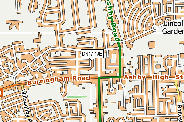 DN17 1JE map - OS VectorMap District (Ordnance Survey)