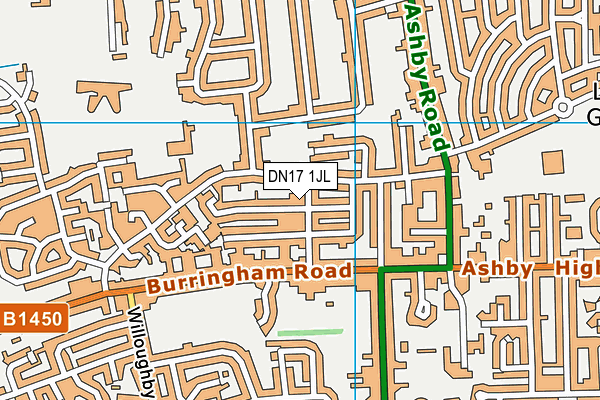 DN17 1JL map - OS VectorMap District (Ordnance Survey)