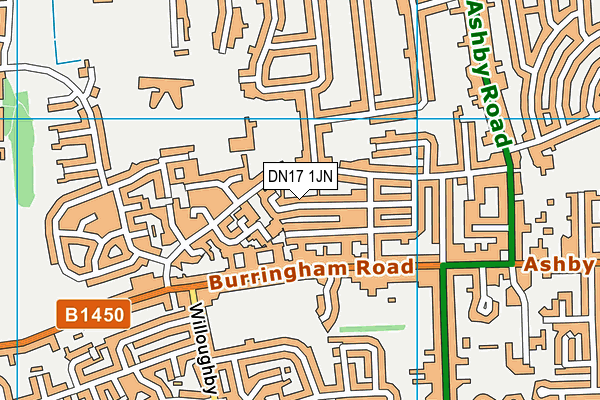 DN17 1JN map - OS VectorMap District (Ordnance Survey)