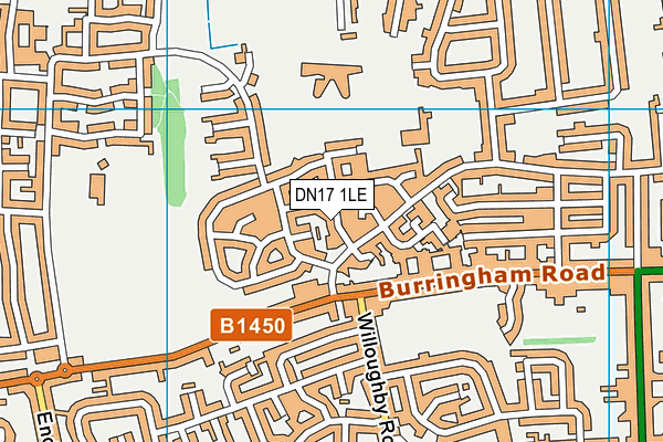 DN17 1LE map - OS VectorMap District (Ordnance Survey)