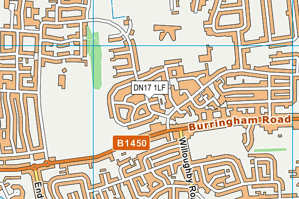 DN17 1LF map - OS VectorMap District (Ordnance Survey)