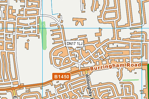 DN17 1LJ map - OS VectorMap District (Ordnance Survey)