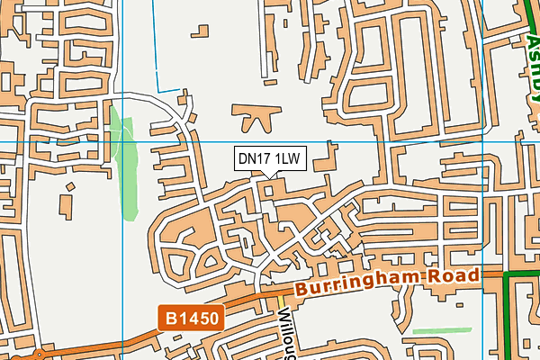 DN17 1LW map - OS VectorMap District (Ordnance Survey)