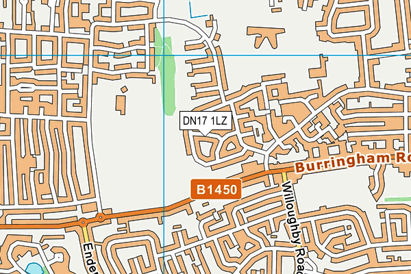 DN17 1LZ map - OS VectorMap District (Ordnance Survey)