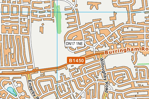 DN17 1NE map - OS VectorMap District (Ordnance Survey)