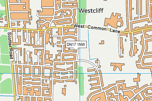 DN17 1NW map - OS VectorMap District (Ordnance Survey)