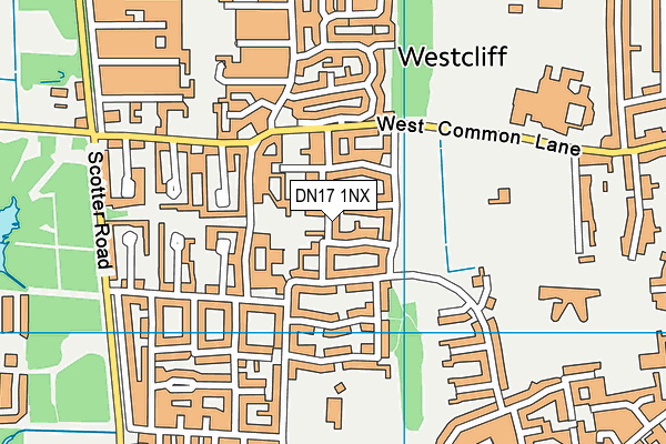 DN17 1NX map - OS VectorMap District (Ordnance Survey)