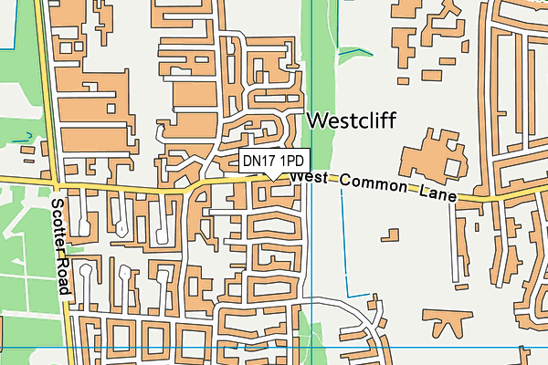 DN17 1PD map - OS VectorMap District (Ordnance Survey)