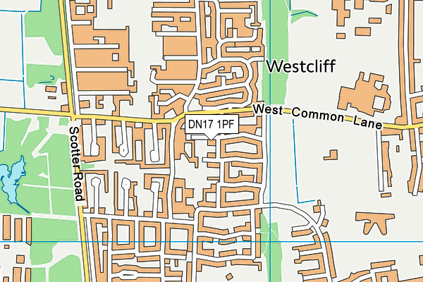 DN17 1PF map - OS VectorMap District (Ordnance Survey)