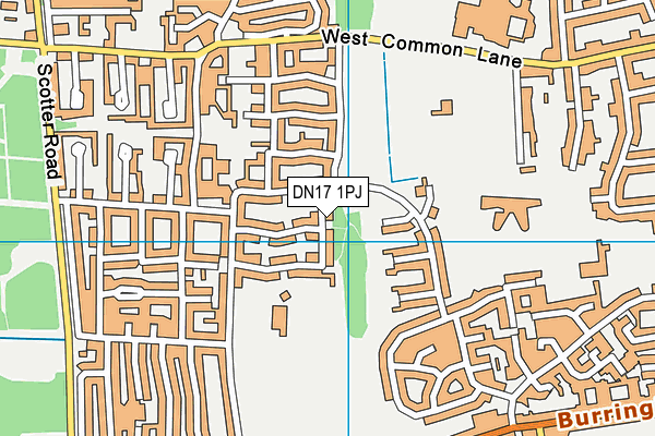 DN17 1PJ map - OS VectorMap District (Ordnance Survey)