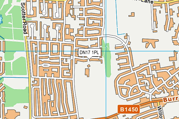 DN17 1PL map - OS VectorMap District (Ordnance Survey)