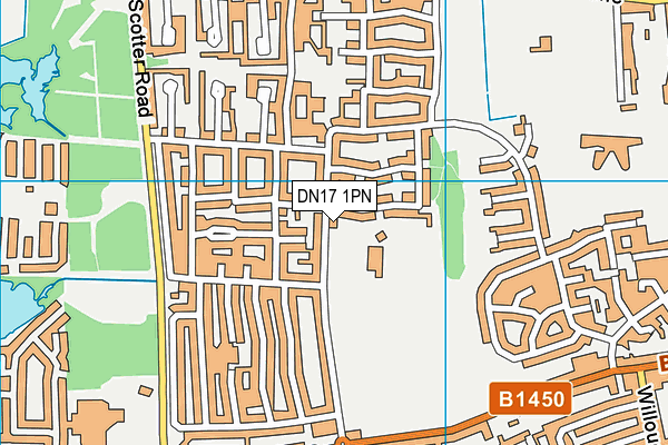 DN17 1PN map - OS VectorMap District (Ordnance Survey)