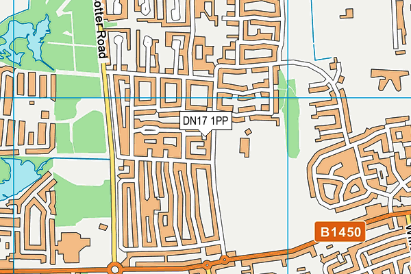 DN17 1PP map - OS VectorMap District (Ordnance Survey)