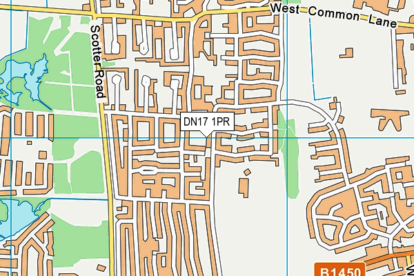 DN17 1PR map - OS VectorMap District (Ordnance Survey)