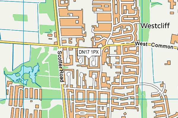 DN17 1PX map - OS VectorMap District (Ordnance Survey)