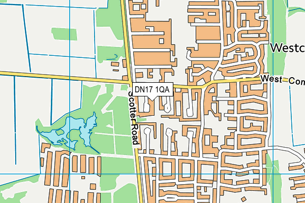 DN17 1QA map - OS VectorMap District (Ordnance Survey)