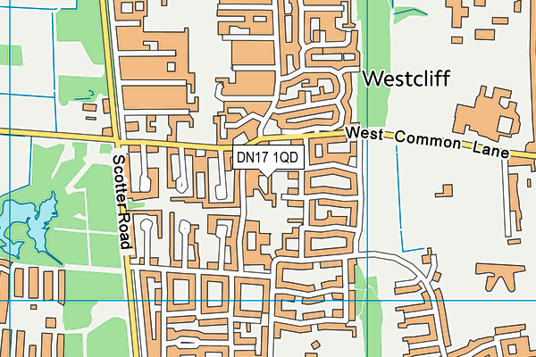 DN17 1QD map - OS VectorMap District (Ordnance Survey)