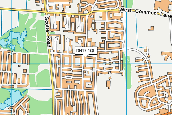 DN17 1QL map - OS VectorMap District (Ordnance Survey)