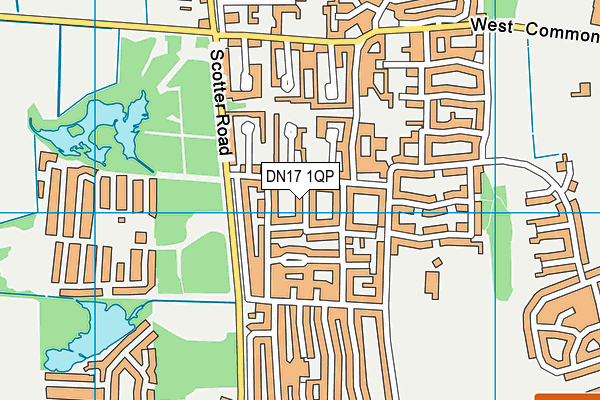 DN17 1QP map - OS VectorMap District (Ordnance Survey)