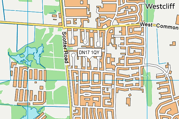 DN17 1QY map - OS VectorMap District (Ordnance Survey)