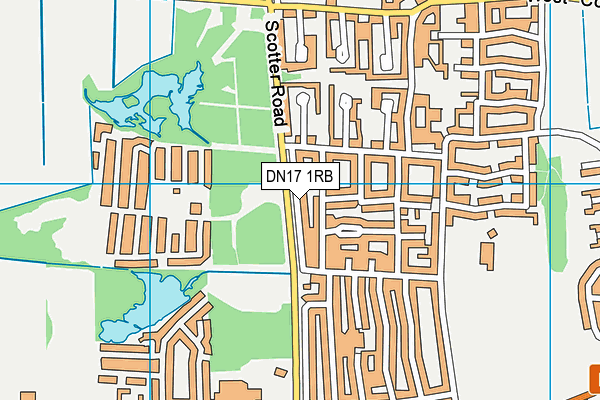 DN17 1RB map - OS VectorMap District (Ordnance Survey)