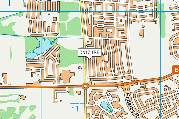 DN17 1RE map - OS VectorMap District (Ordnance Survey)