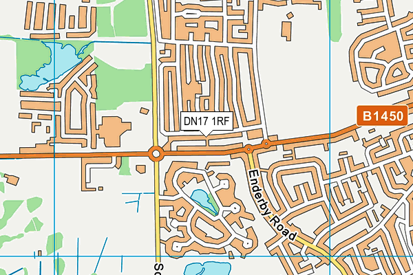 DN17 1RF map - OS VectorMap District (Ordnance Survey)