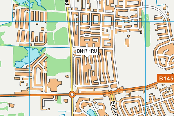 DN17 1RU map - OS VectorMap District (Ordnance Survey)