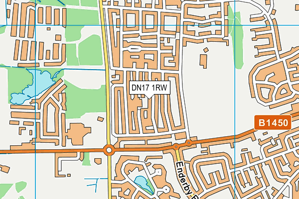 DN17 1RW map - OS VectorMap District (Ordnance Survey)